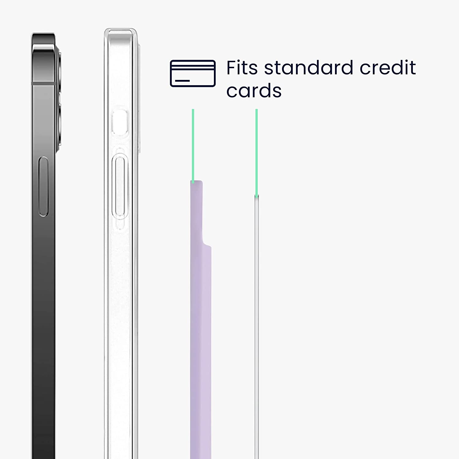 KW iPhone Μαγνητική Θήκη από Σιλικόνη για Πιστωτικές Κάρτες με Stand - Light Lavender - 58791.139
