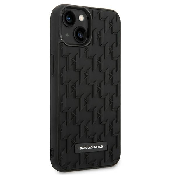 Karl Lagerfeld iPhone 14 Plus - 3D Monogram Σκληρή Θήκη με Πλαίσιο Σιλικόνης - Black - KLHCP14MRUPKLPK