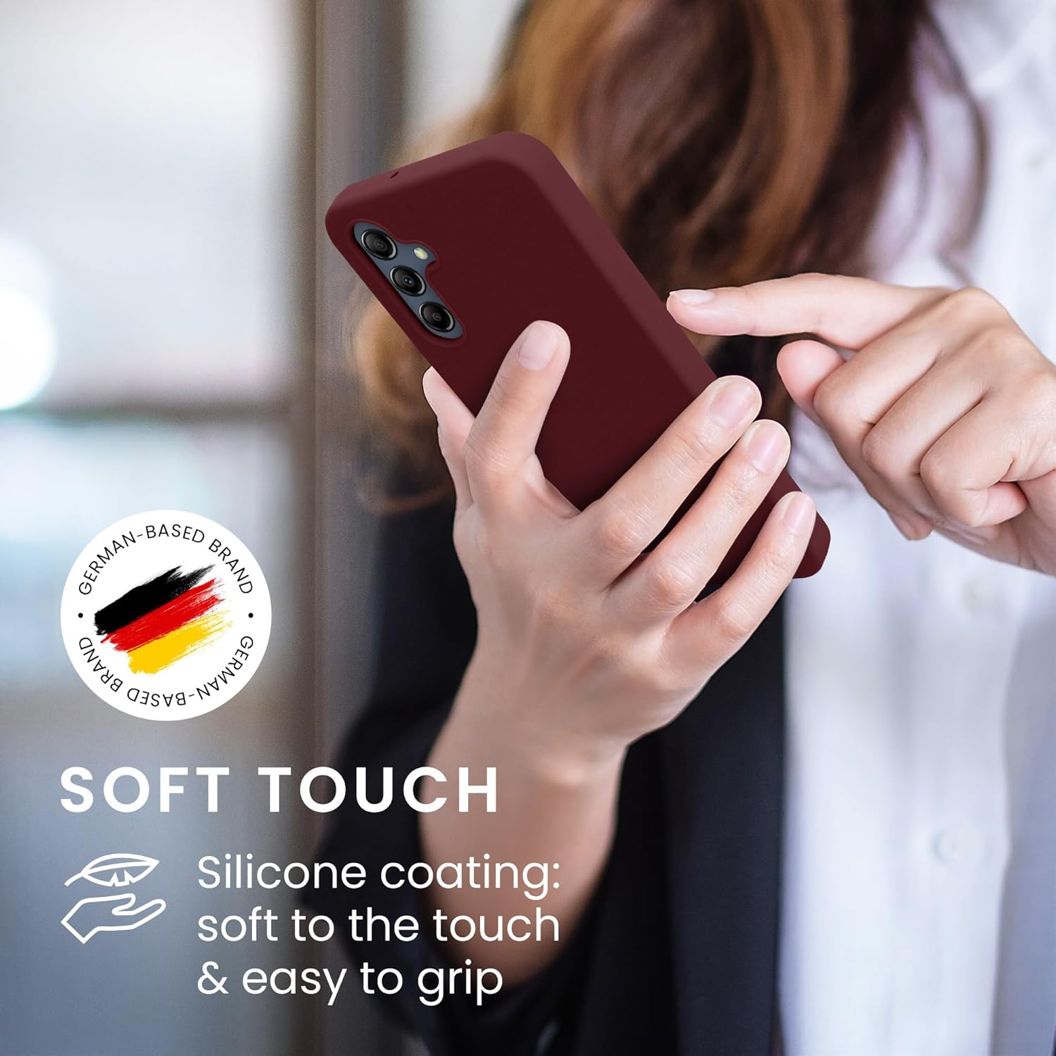 KW Samsung Galaxy A16 4G / A16 5G Θήκη Σιλικόνης Rubberized TPU - Bordeaux Purple