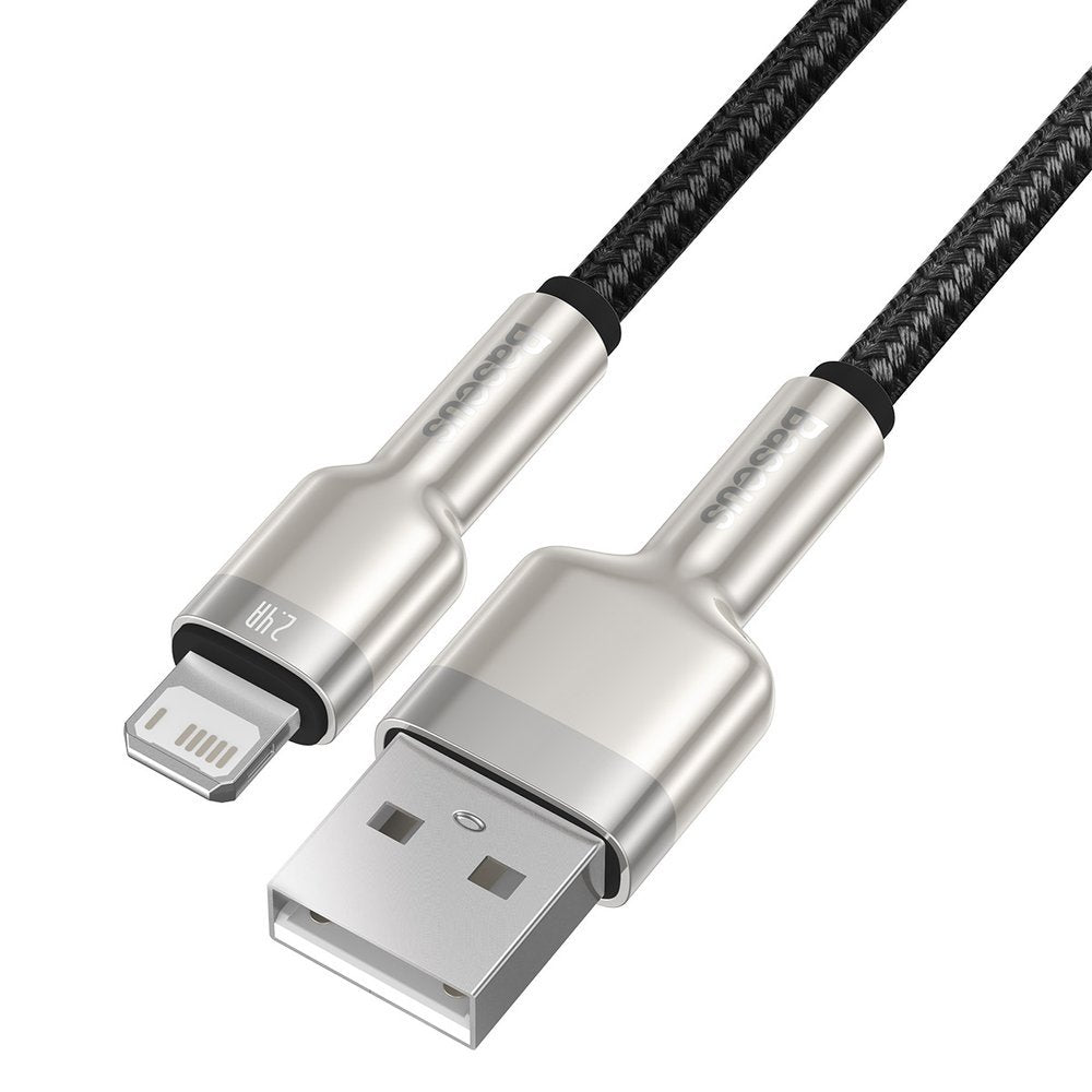 Baseus Cafule Metal Cable Lightning 2.4A - Καλώδιο Δεδομένων και Φόρτισης Lightning 1M - Black - CALJK - A01