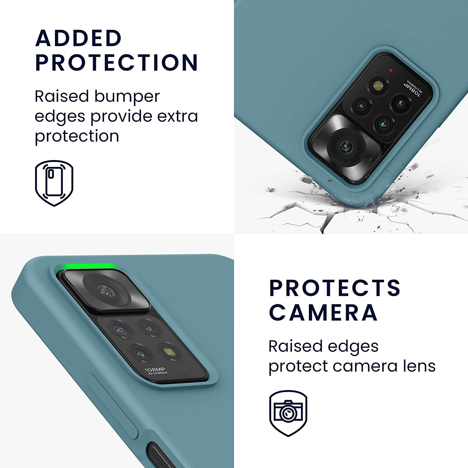 KW Xiaomi Redmi Note 11 Pro / Note 11 Pro 5G Θήκη Σιλικόνης Rubberized TPU - Arctic Night - 57373.207