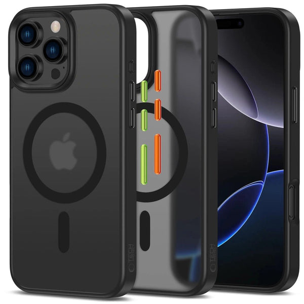 Tech - Protect iPhone 16 Pro - MagMat XT 3 - Set - Σκληρή Θήκη με Πλαίσιο Σιλικόνης και MagSafe - Ημιδιάφανη / Matte Black