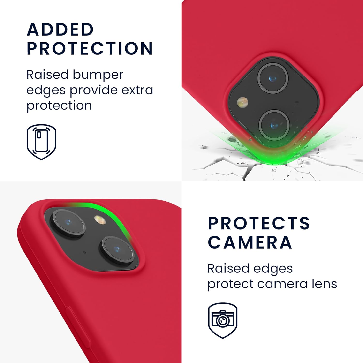 KW iPhone 15 Θήκη Σιλικόνης Rubberized TPU - Pomegranate Red
