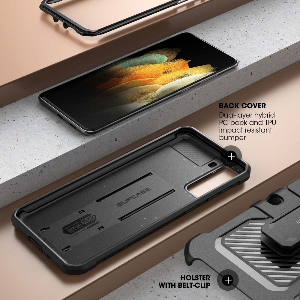 Supcase Samsung Galaxy S21 Unicorn Beetle Pro Σκληρή Θήκη με Stand - Black