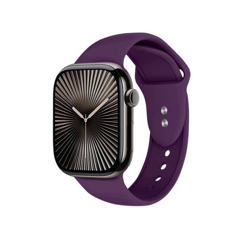 Crong Λουράκι Apple Watch 2/3/4/5/6/7/8/9/10/11 - SE (1/2/3) - 38/40/41/42mm Σιλικόνης - Liquid Strap - Plum