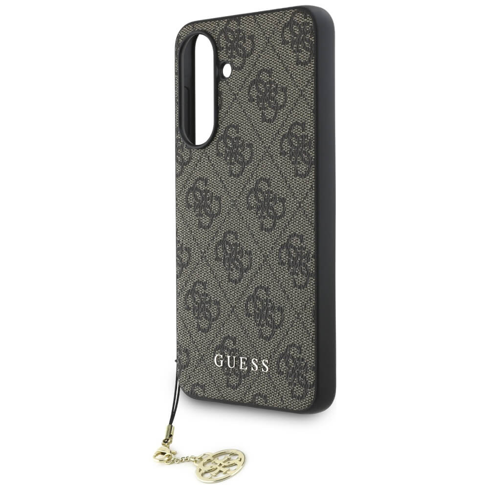 Guess Samsung Galaxy A36 5G - 4G Charms Collection - Θήκη με Επένδυση Συνθετικού Δέρματος - Brown - GUHCSA36GF4GBR