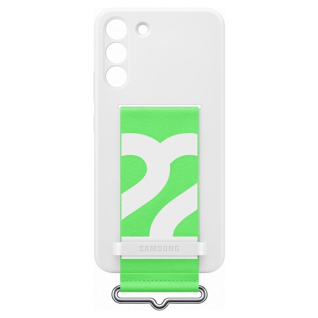 Samsung Silicone Strap Cover Samsung Galaxy S22 Plus Θήκη Σιλικόνης - White / Green - EF - GS906TWEGWW