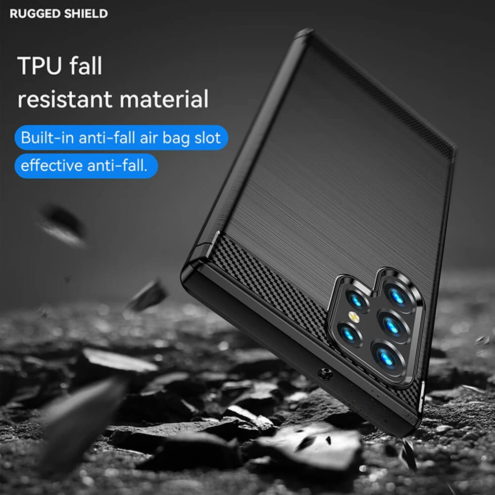 Techsuit Samsung Galaxy S25 Ultra Carbon Silicone Θήκη Σιλικόνης TPU - Black