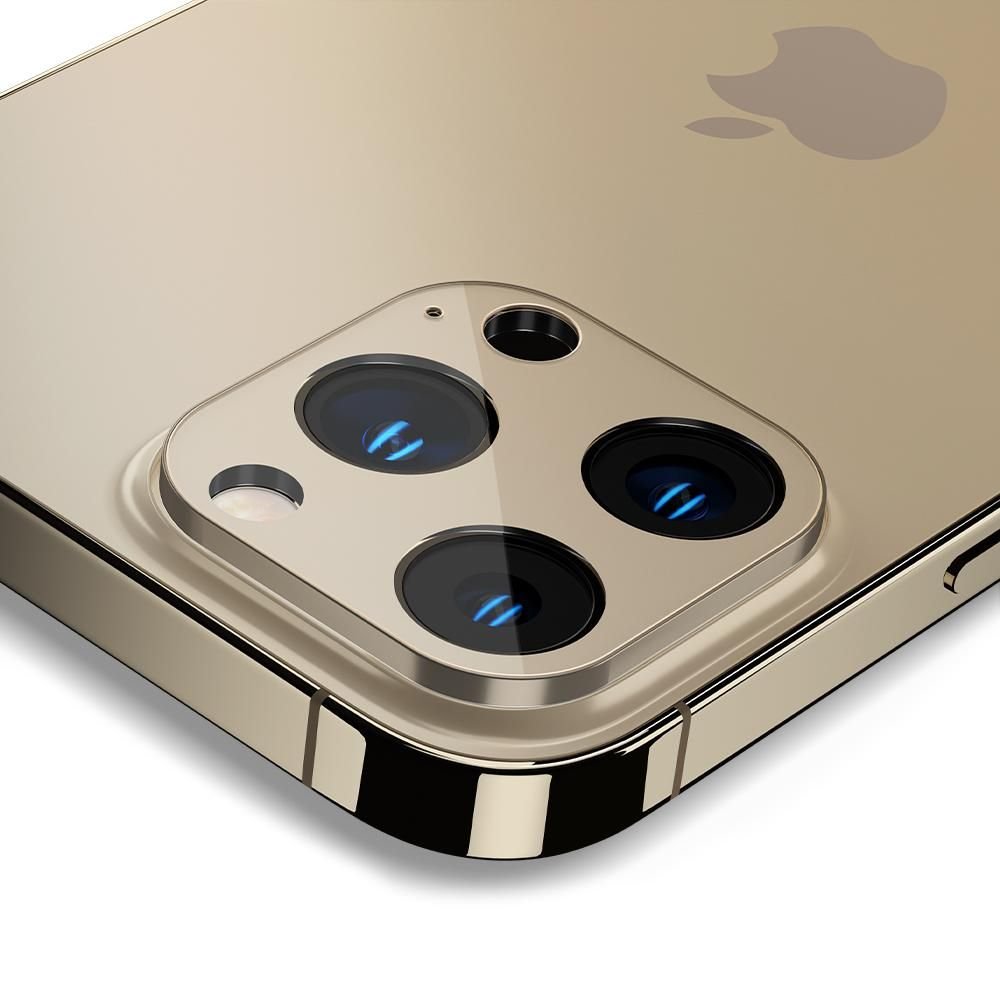 Spigen iPhone 13 Pro / 13 Pro Max Aparatu Optik.TR Αντιχαρακτικό Γυαλί για την Κάμερα - 2 Τεμάχια - Gold