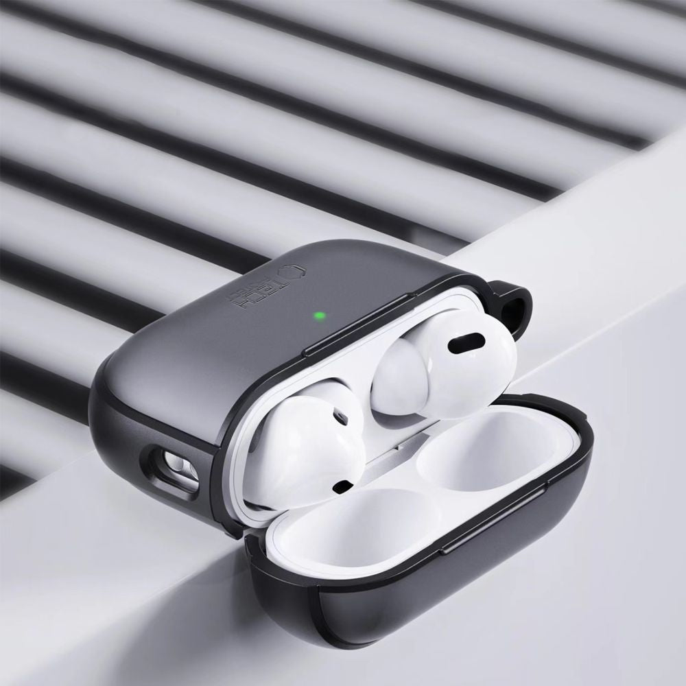Tech - Protect AirPods Pro 1 / 2 - Θήκη από Σκληρό Πλαστικό και Σιλικόνη - MagMat - Black