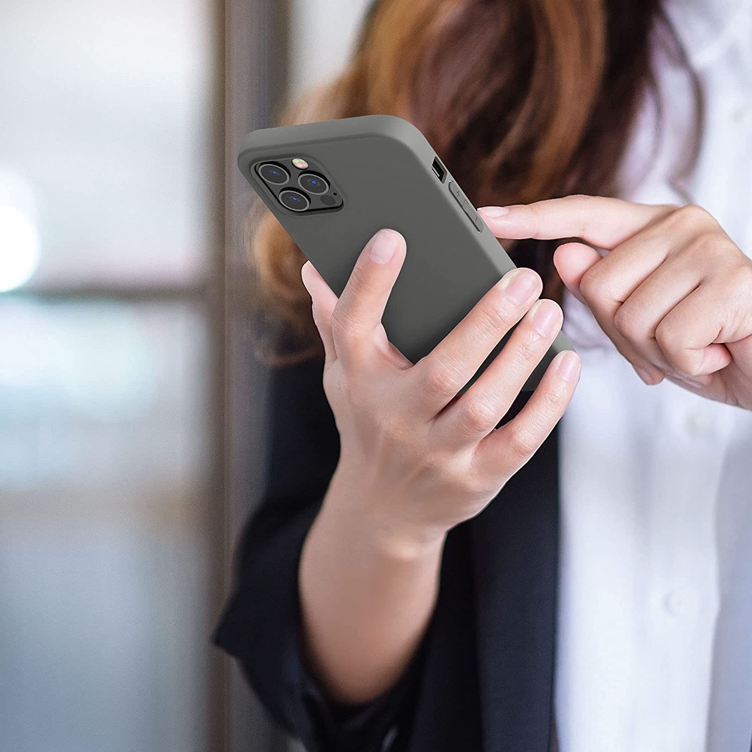 KW iPhone 12 Pro Max Θήκη Σιλικόνης TPU - Titanium Grey - 53940.155