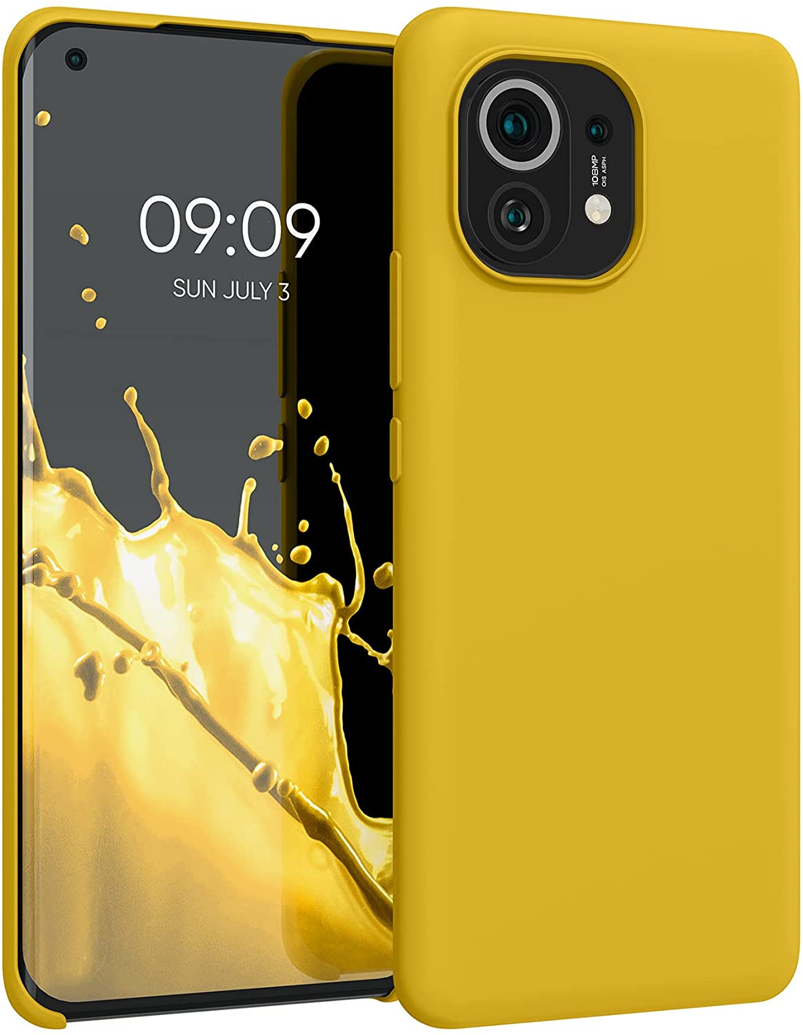 KW Xiaomi Mi 11 Θήκη Σιλικόνης Rubber TPU - Honey Yellow - 54379.143