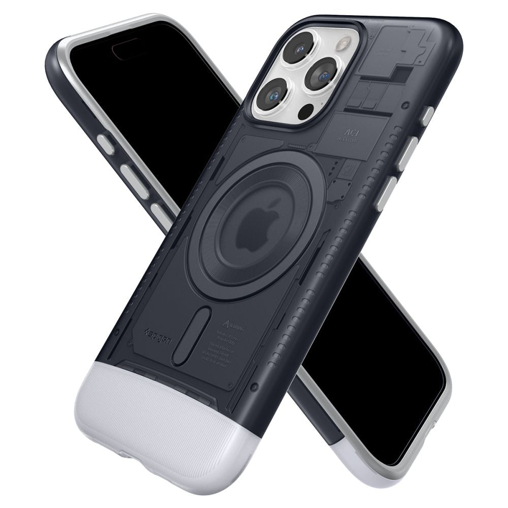 Spigen iPhone 15 Pro Max Classic C1 Mag Σκληρή Θήκη με Πλαίσιο Σιλικόνης και MagSafe - Graphite
