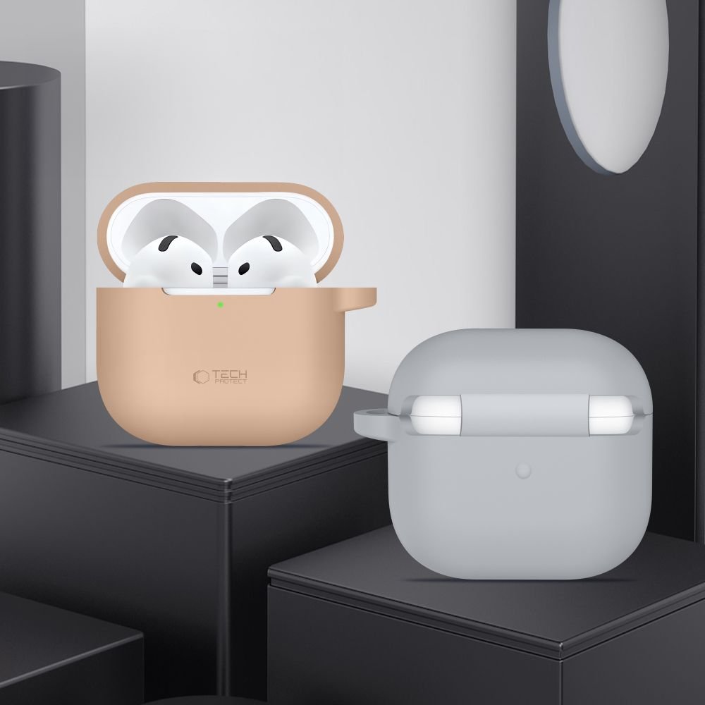 Tech - Protect AirPods 4 Θήκη Σιλικόνης - Silicone Hook - Caffe Latte
