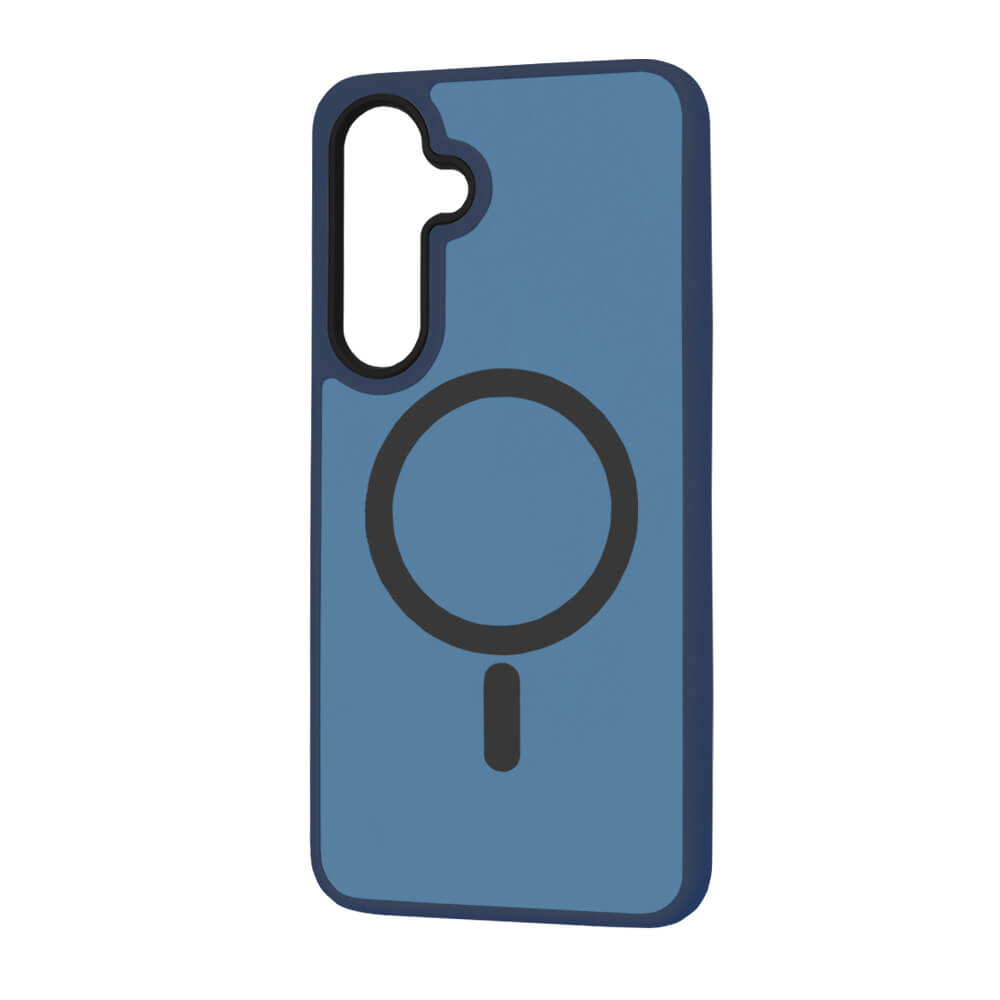 Techsuit Samsung Galaxy S25 Plus - HaloFrost MagSafe Series - Σκληρή Θήκη με Πλαίσιο Σιλικόνης - Deep Blue