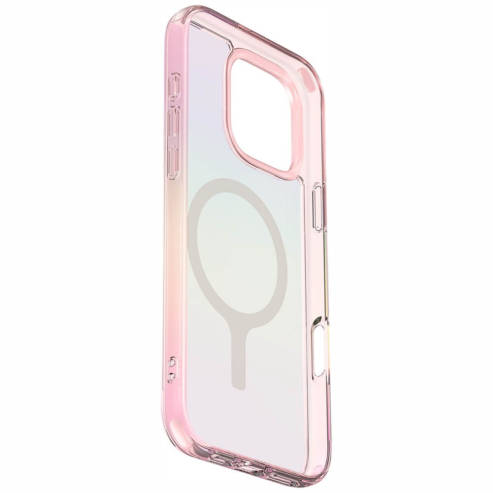 Uniq iPhone 16 Pro - Iridescia - Σκληρή Θήκη με Πλαίσιο Σιλικόνης και MagSafe - Pink Prism