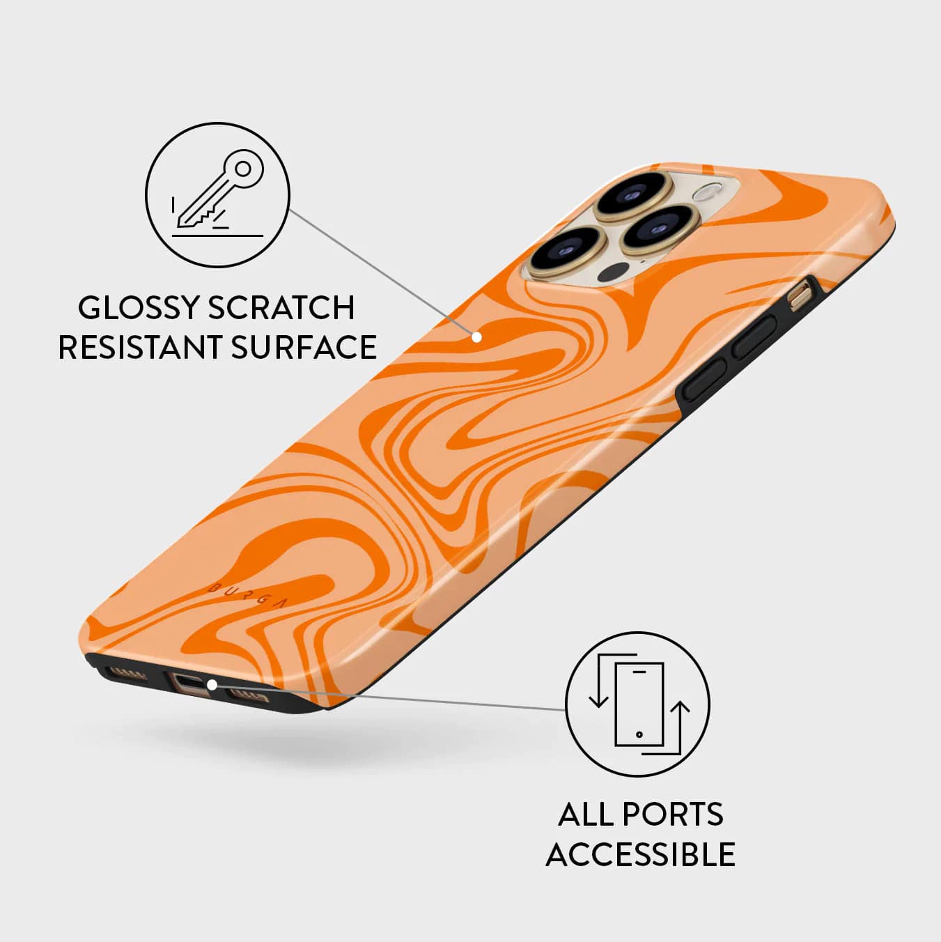 Burga iPhone 14 Pro Fashion Tough Σκληρή Θήκη - High Vibrations