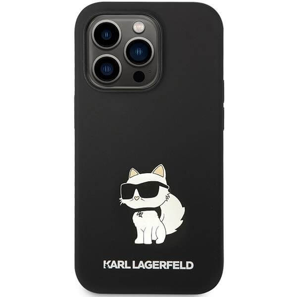 Karl Lagerfeld iPhone 14 Pro Silicone Choupette Body Θήκη Σιλικόνης με MagSafe - Black - KLHMP14LSNCHBCK