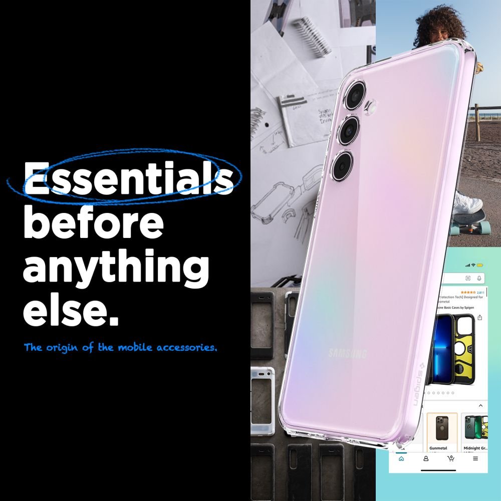 Spigen Samsung Galaxy A35 5G Σκληρή Θήκη με Πλαίσιο Σιλικόνης Ultra Hybrid - Crystal Clear