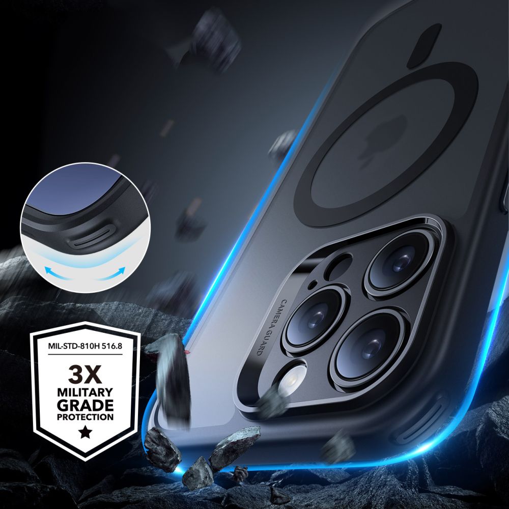 ESR iPhone 16 Pro - Classic Pro Halolock - Σετ με 1 Αντιχαρακτικό Γυαλί Οθόνης και Θήκη MagSafe - Frosted Black