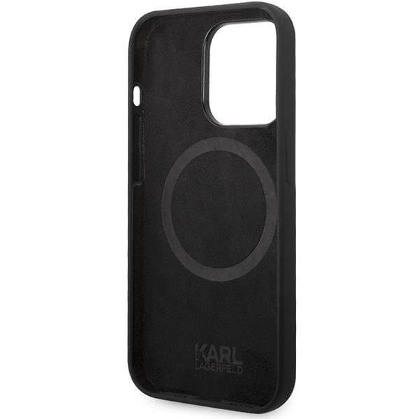 Karl Lagerfeld iPhone 14 Pro Silicone Choupette Body Θήκη Σιλικόνης με MagSafe - Black - KLHMP14LSNCHBCK