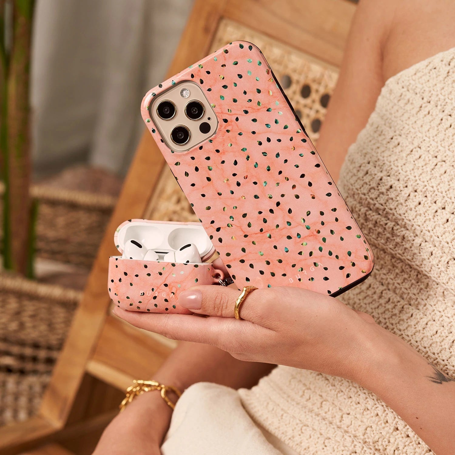 Burga Samsung Galaxy S22 Ultra Fashion Tough Σκληρή Θήκη - Watermelon Shake