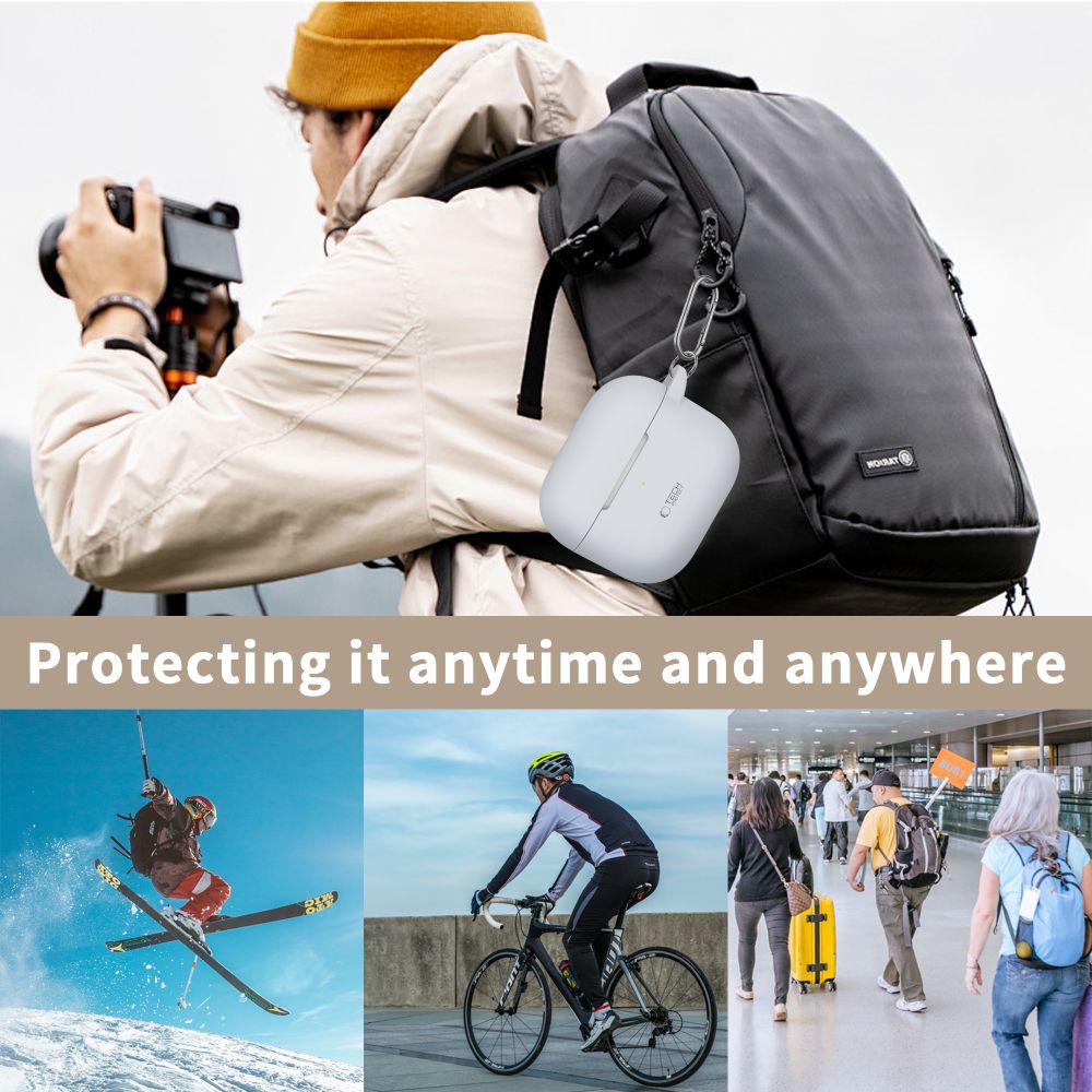 Tech - Protect AirPods 3 Θήκη Σιλικόνης - Silicone Hook - Crayon Grey
