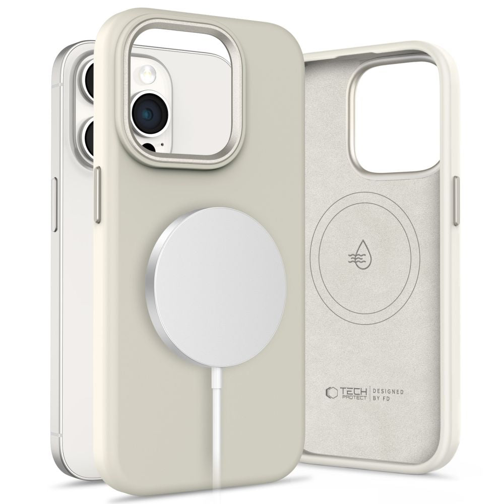 Tech - Protect iPhone 15 Pro Max Silicone Pure Θήκη Σιλικόνης TPU με MagSafe - Cosmic Latte