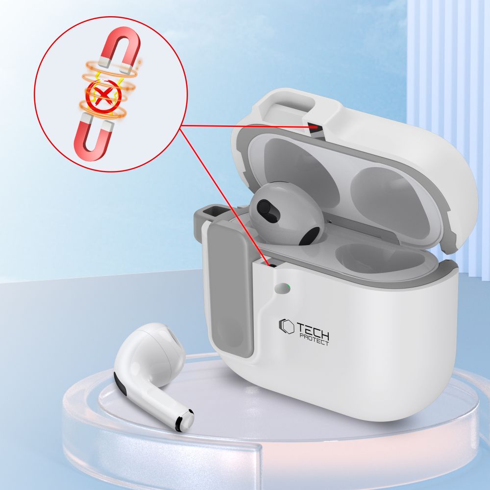 Tech - Protect AirPods 4 Θήκη από Σκληρό Πλαστικό - Slim Hook - White