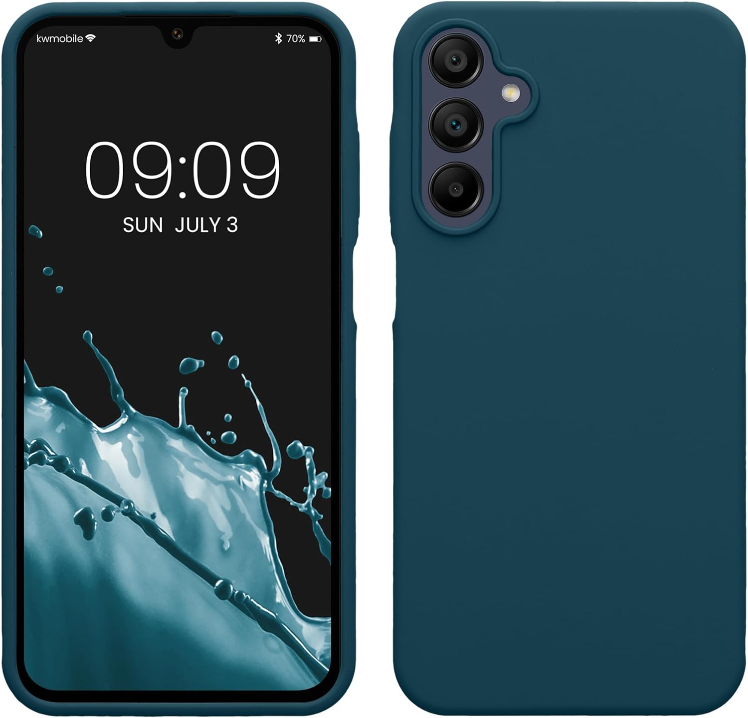 KW Samsung Galaxy A15 4G / A15 5G Θήκη Σιλικόνης Rubberized TPU - Petrol Matte