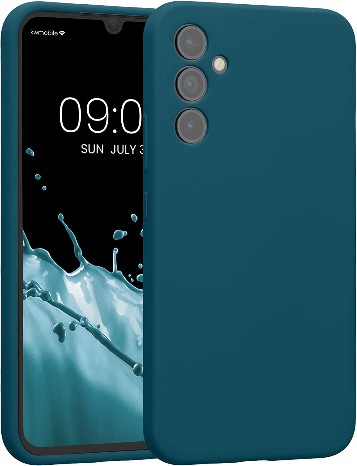 KW Samsung Galaxy A34 5G Θήκη Σιλικόνης Rubber TPU - Matte Petrol Blue - 60807.57