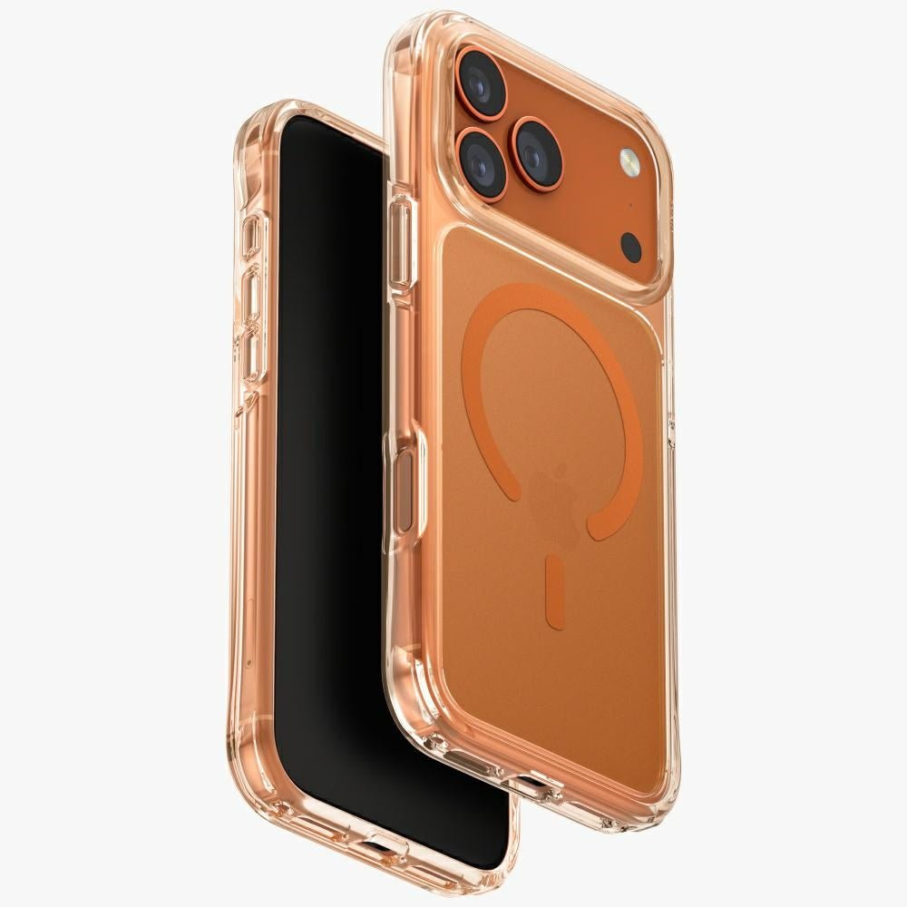 Uniq iPhone 17 Pro Max - LifePro Xtreme Magclick - Σκληρή Θήκη με Πλαίσιο Σιλικόνης και MagSafe - Clear / Orange