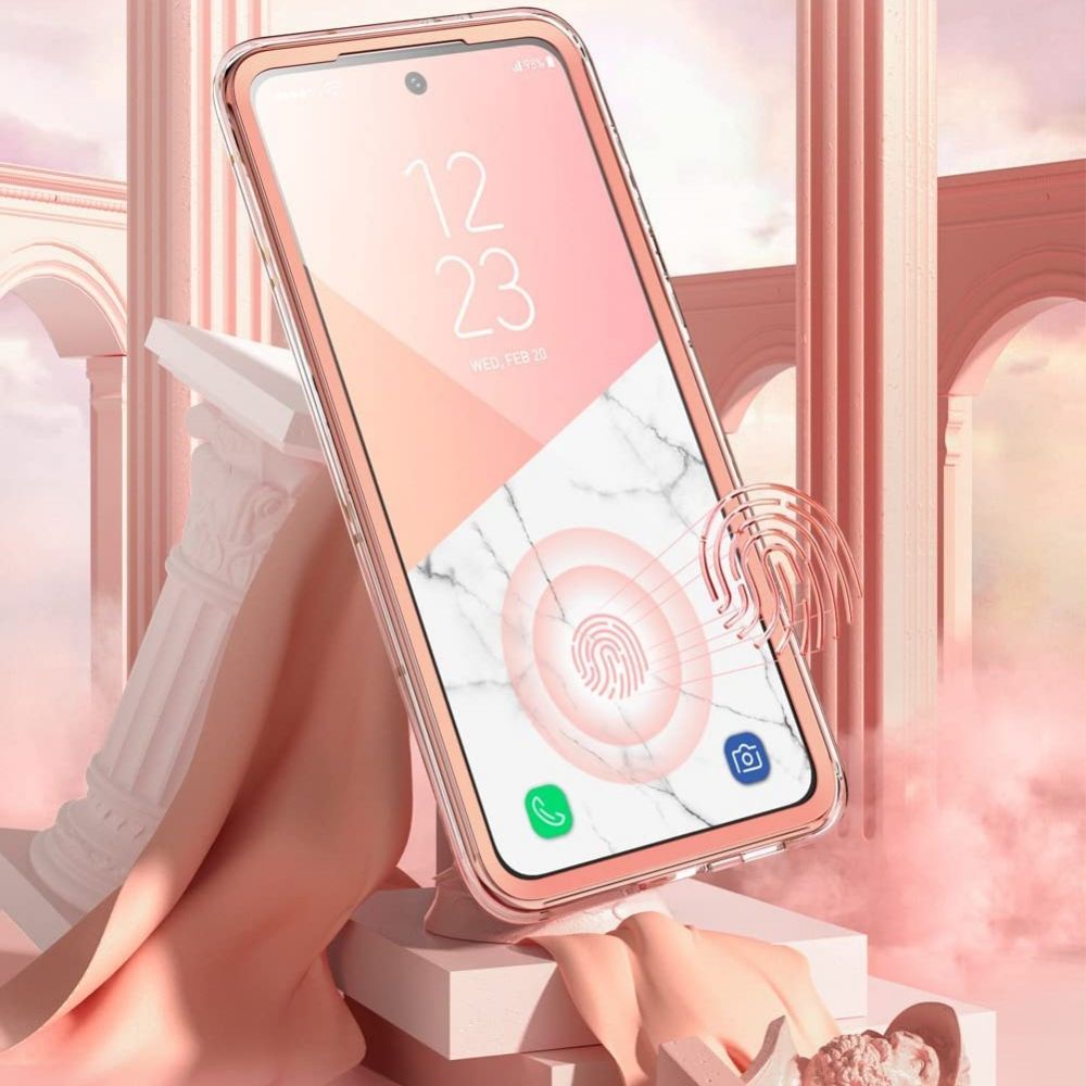 i - Blason Samsung Galaxy S22 Plus Cosmo Σκληρή Θήκη με Πλαίσιο Σιλικόνης και Προστασία Οθόνης - Marble