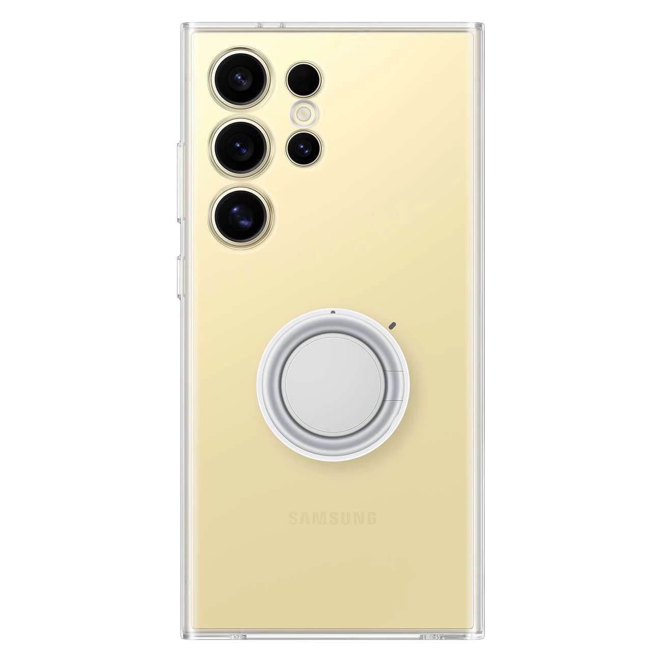 Samsung Gadget Case - Samsung Galaxy S24 Ultra Θήκη Σιλικόνης με Πολυλειτουργική Λαβή / Stand - Clear - EF - XS928CTEGWW