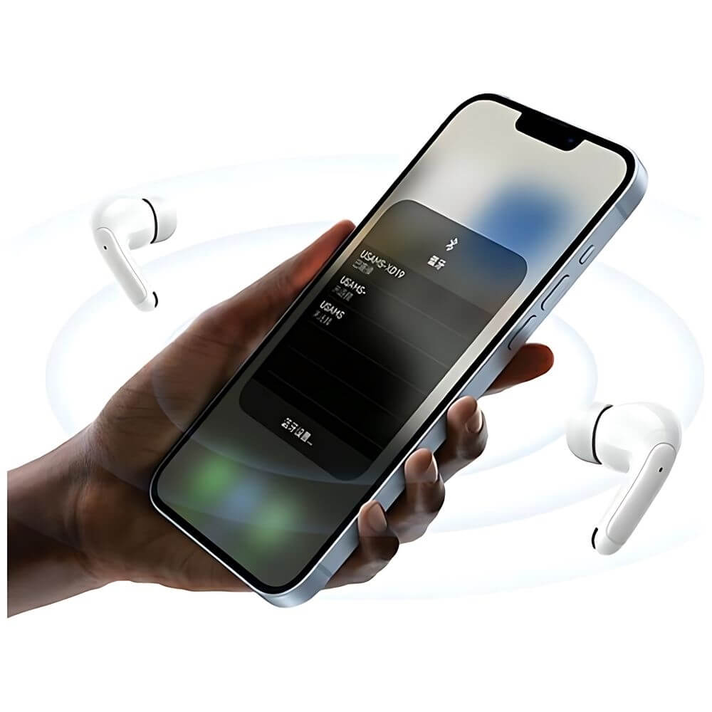 USAMS TWS X - Don Series - Bluetooth 5.3 - Ασύρματα ακουστικά για Κλήσεις / Μουσική - White