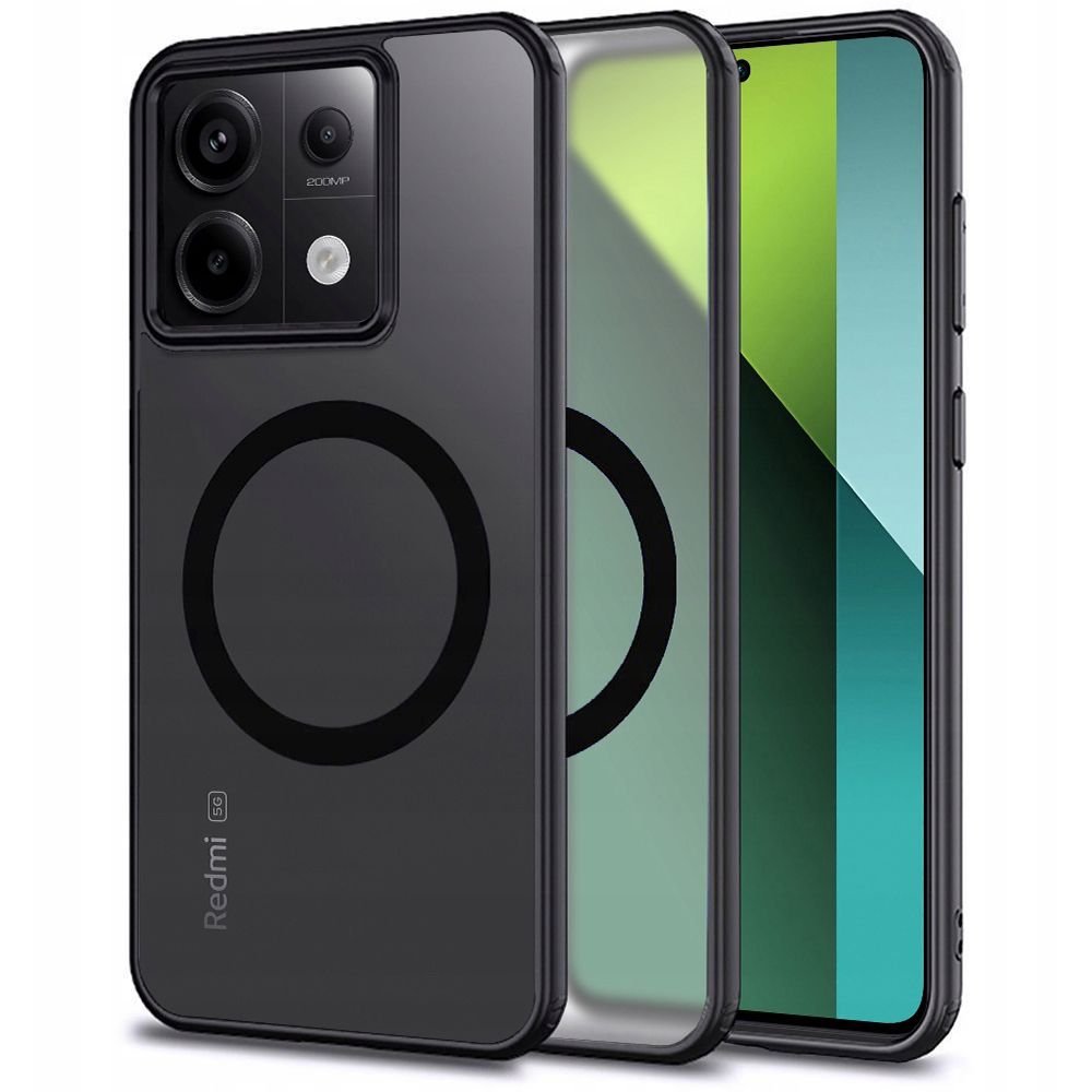 Tech - Protect Xiaomi Redmi Note 13 5G MagMat Σκληρή Θήκη με Πλαίσιο Σιλικόνης και MagSafe - Matte Black