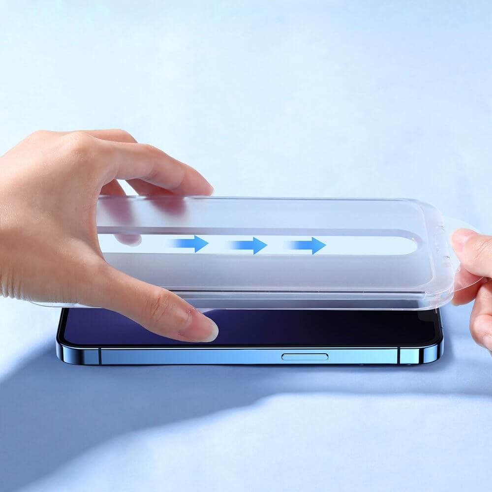 Joyroom iPhone 14 Pro Max Easy Fit Full Screen Tempered Glass Αντιχαρακτικό Γυαλί Οθόνης 9H - Διάφανο - JR - DH12