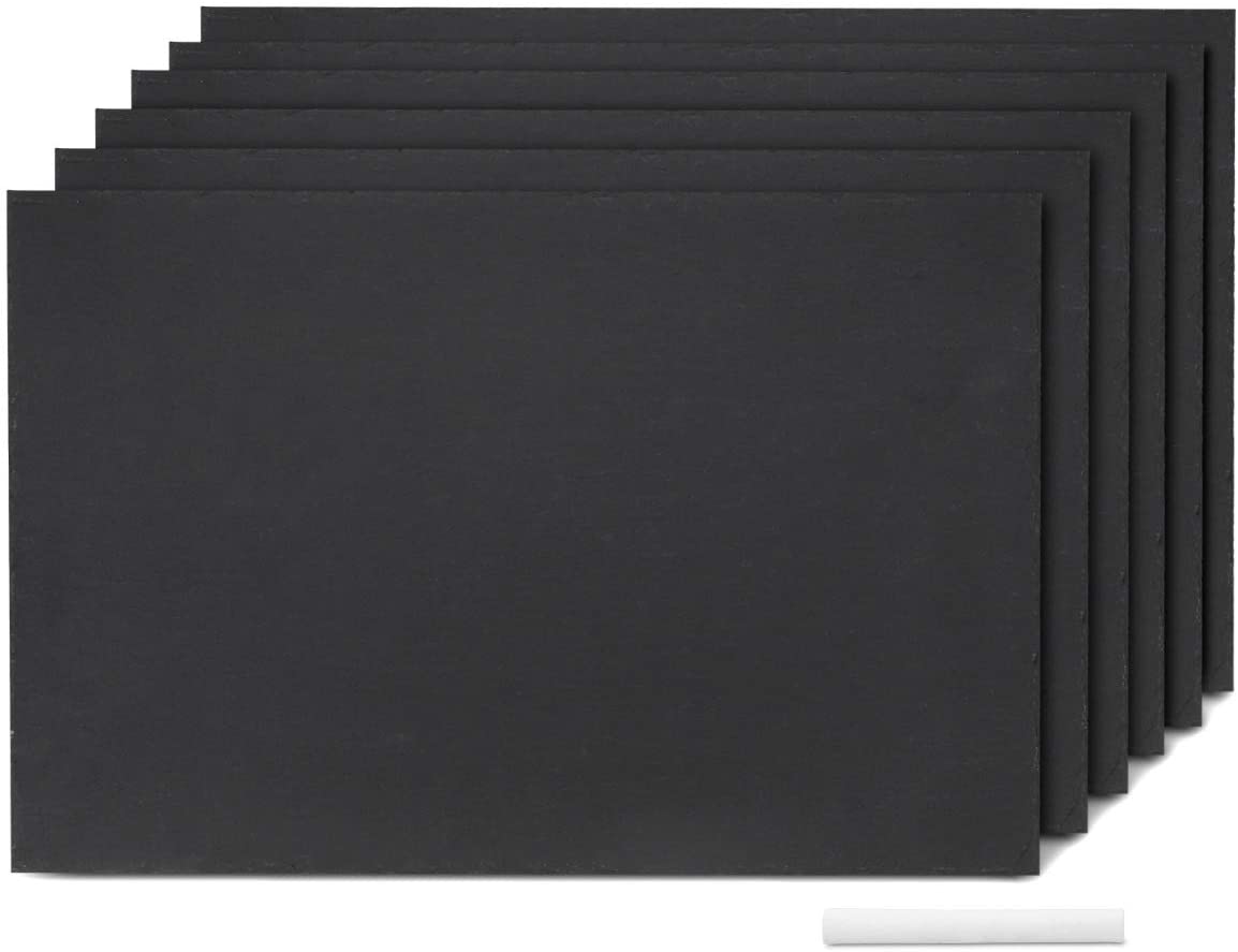 Navaris Σετ με 6 Ορθογώνιους Δίσκους Σερβιρίσματος από Σχιστόλιθο - Medium - Anthracite - 47683.06.02