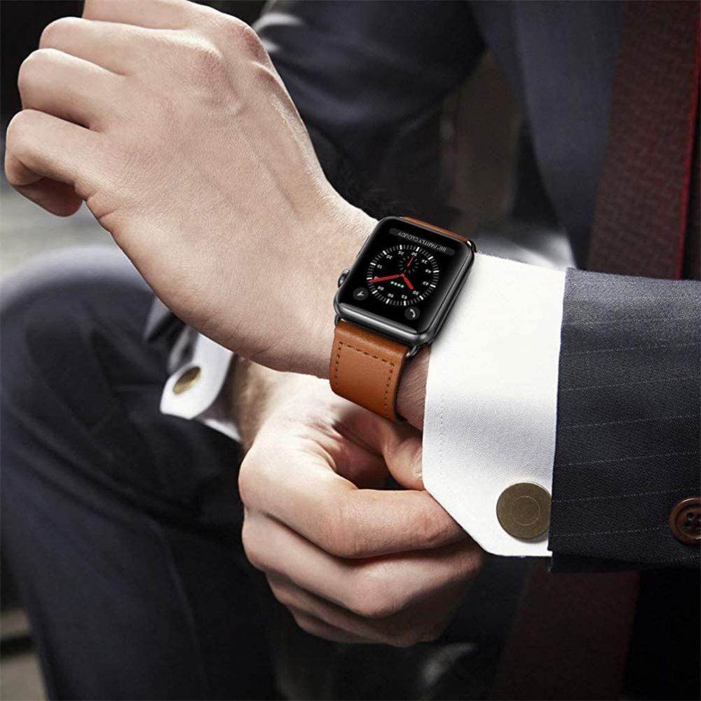 Tech - Protect Λουράκι Apple Watch 8/9/10/11 - SE (1/2/3) - Ultra (1/2/3) – 44/45/46/49mm LeatherFit Δερμάτινο - Brown