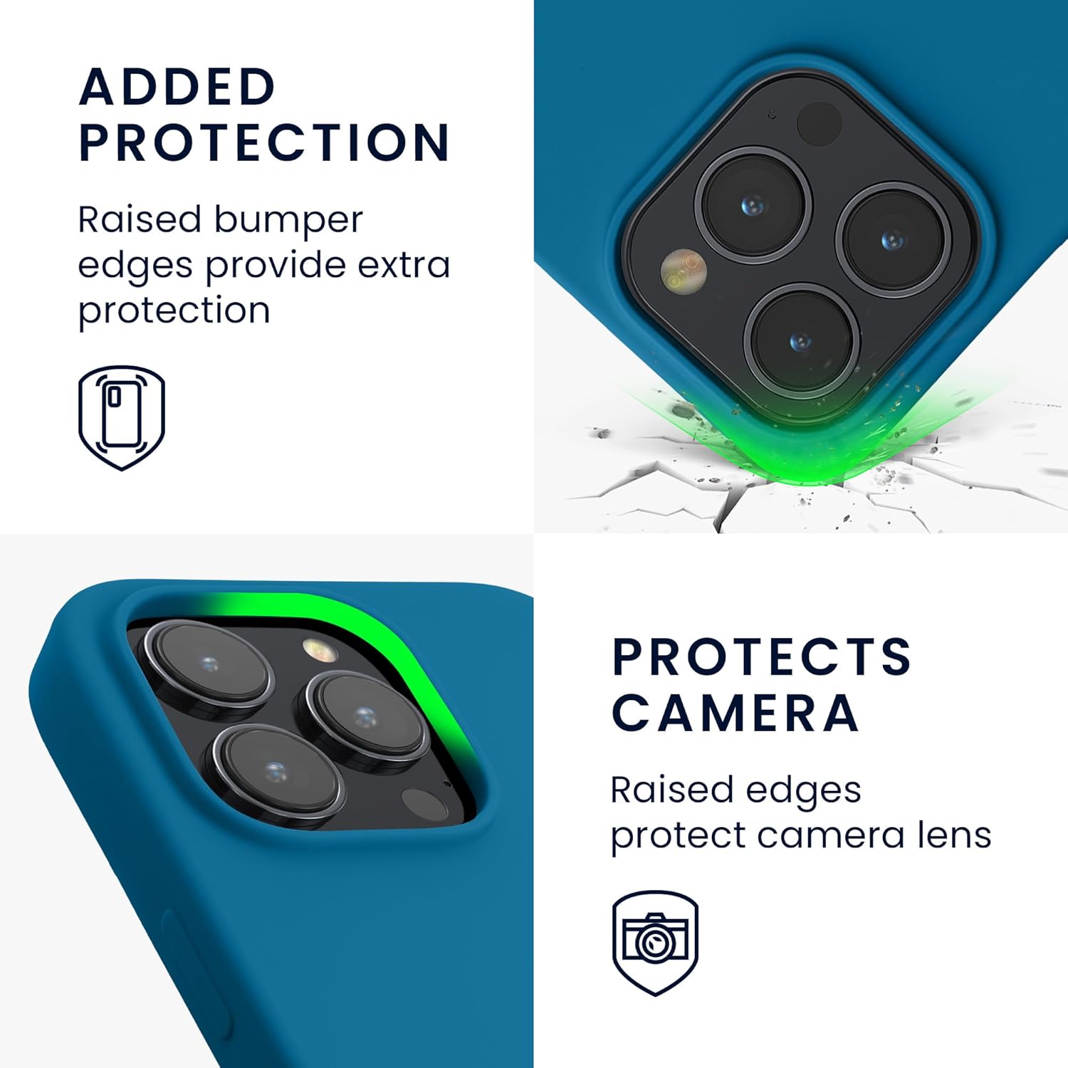KW iPhone 15 Pro Max Θήκη Σιλικόνης Rubberized TPU - Caribbean Blue