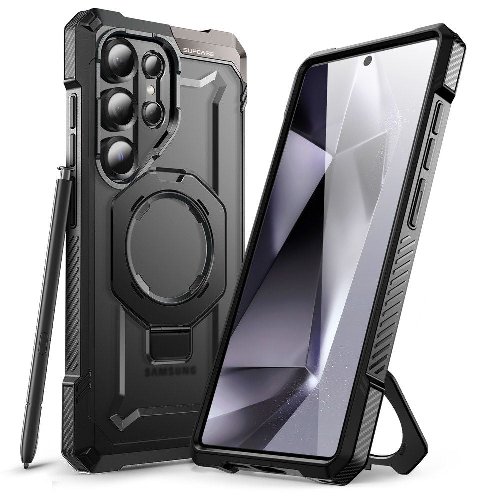 Supcase Samsung Galaxy S25 Ultra UB Grip Mag Σκληρή Θήκη με MagSafe και Stand - Black