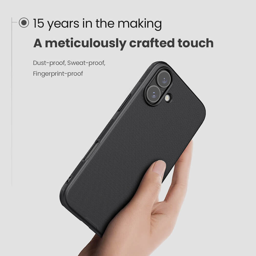 Nillkin iPhone 16 Plus Super Frosted Shield Pro Σκληρή Θήκη με Πλαίσιο Σιλικόνης - Black
