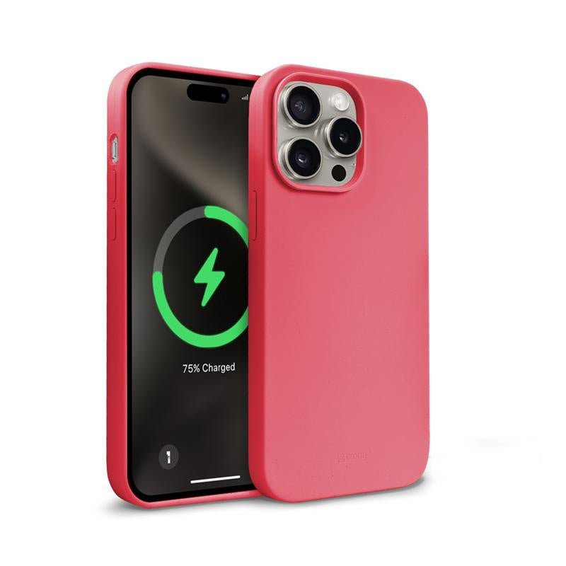 Crong iPhone 15 Pro Max Color Cover Magnetic - Θήκη Σιλικόνης με MagSafe - Pink