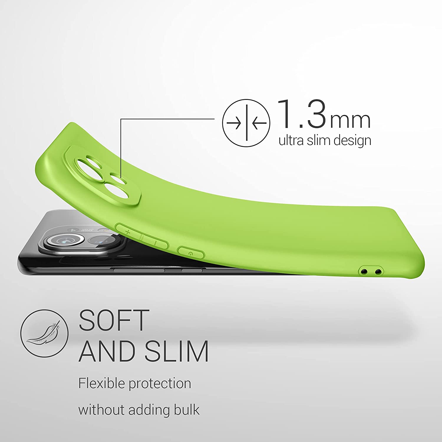 KW Xiaomi Mi 11 Θήκη Σιλικόνης TPU - Green Pepper - 54188.220