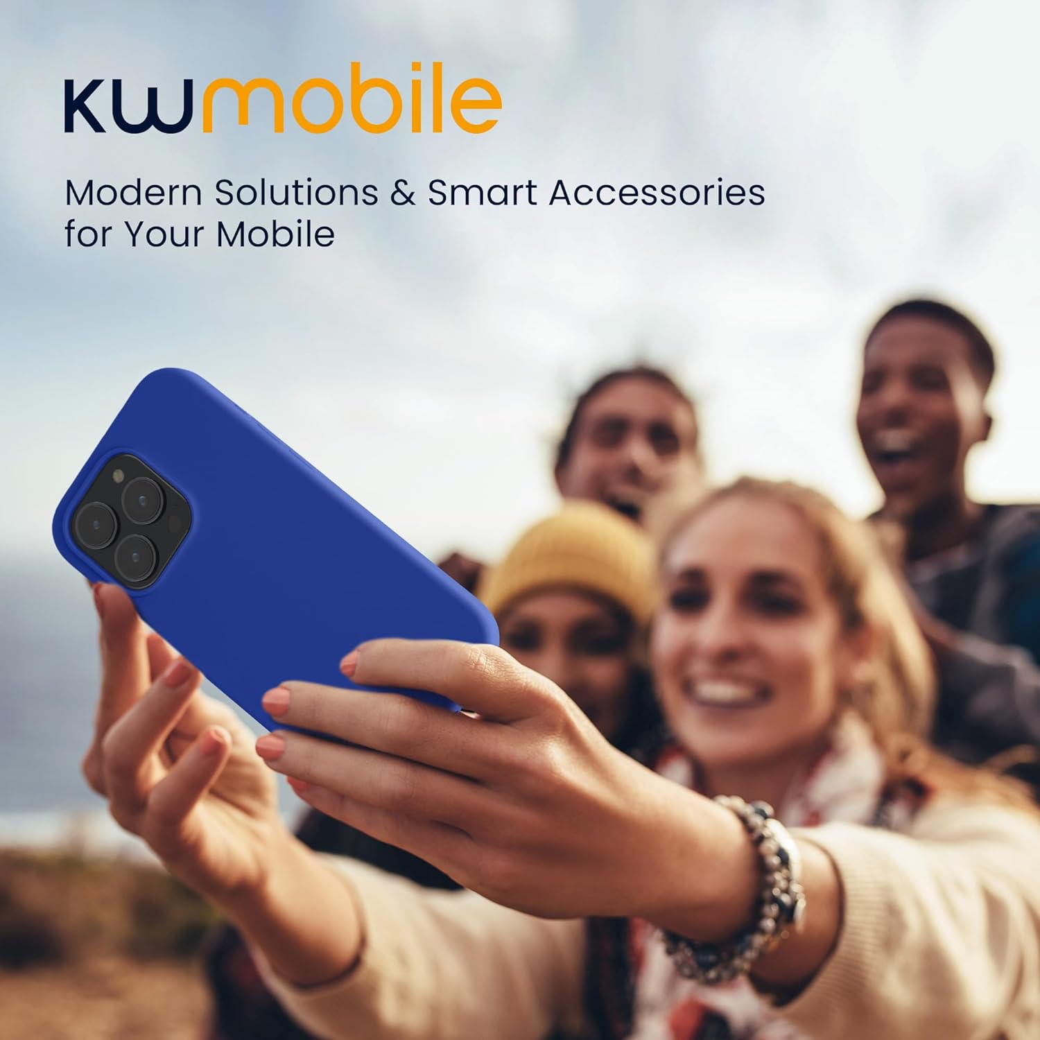KW iPhone 15 Pro Max Θήκη Σιλικόνης Rubberized TPU - Baltic Blue - 61956.134