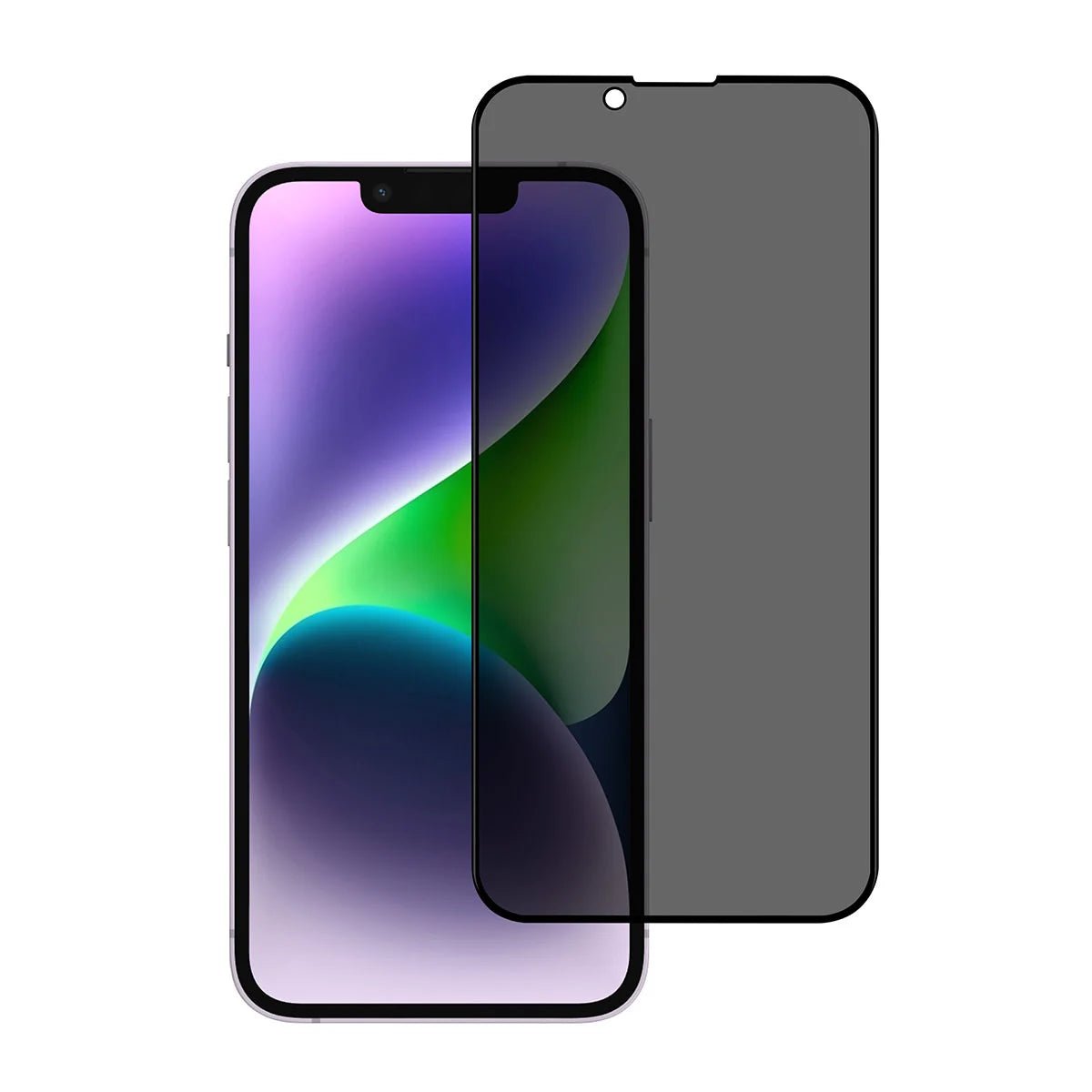 Tuniq iPhone 14 - Privacy Προστασία Οθόνης - Full Screen Αντιχαρακτικό Γυαλί Tempered Glass - Μαύρο