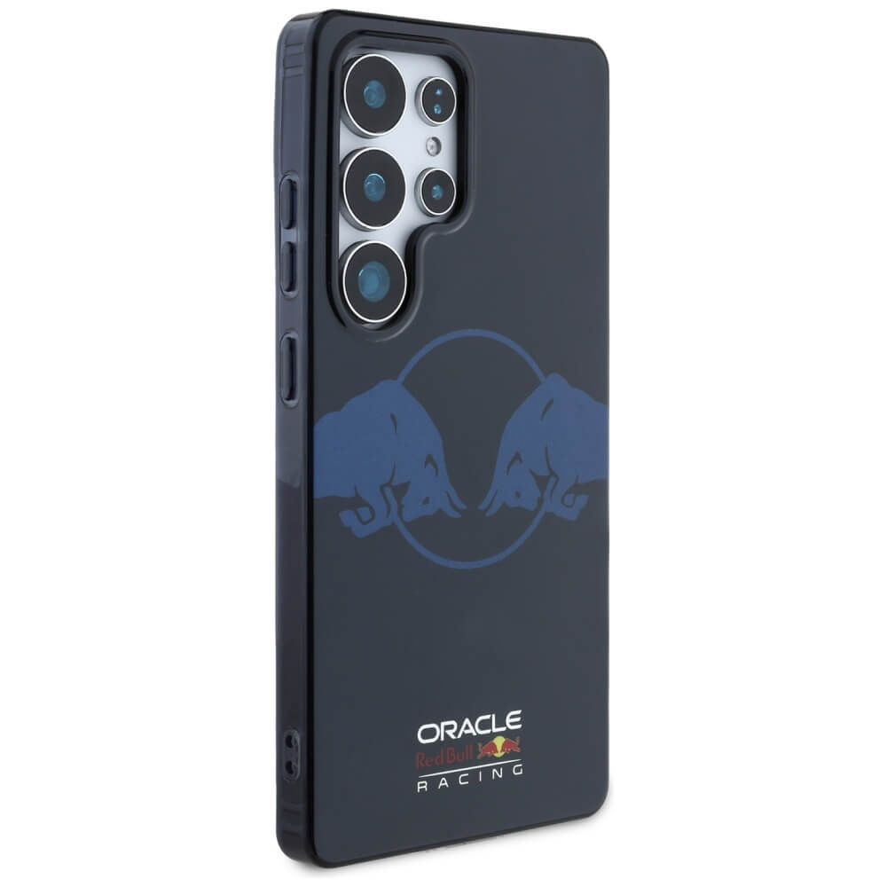 Red Bull Samsung Galaxy S25 Ultra - Two Bulls Logo - MagSafe Σκληρή Θήκη με Πλαίσιο Σιλικόνης - Navy - RBHMS25L24HIDBV