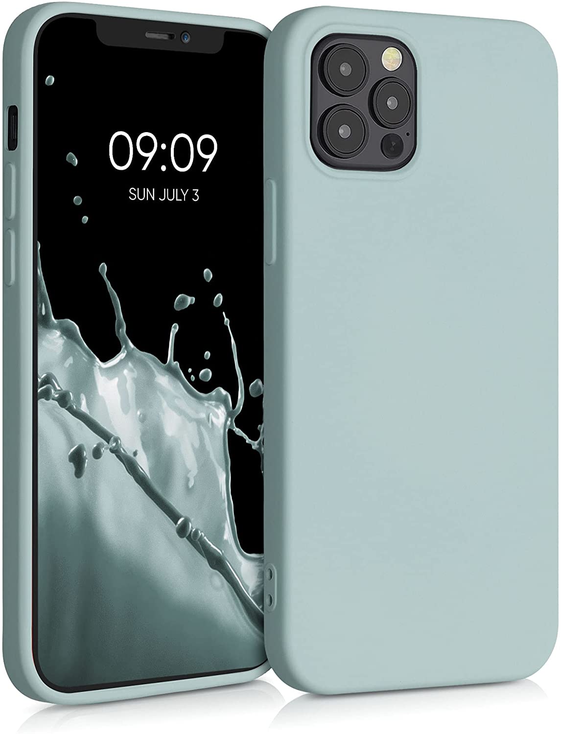 KW iPhone 12 / iPhone 12 Pro Θήκη Σιλικόνης Rubberized TPU - Frosty Mint - 53844.200