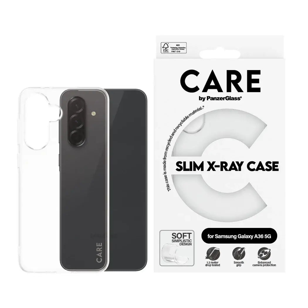 Care by PanzerGlass Samsung Galaxy A36 5G Fashion X - Ray Λεπτή Θήκη από Ανακυκλωμένο Πλαστικό - Διάφανη