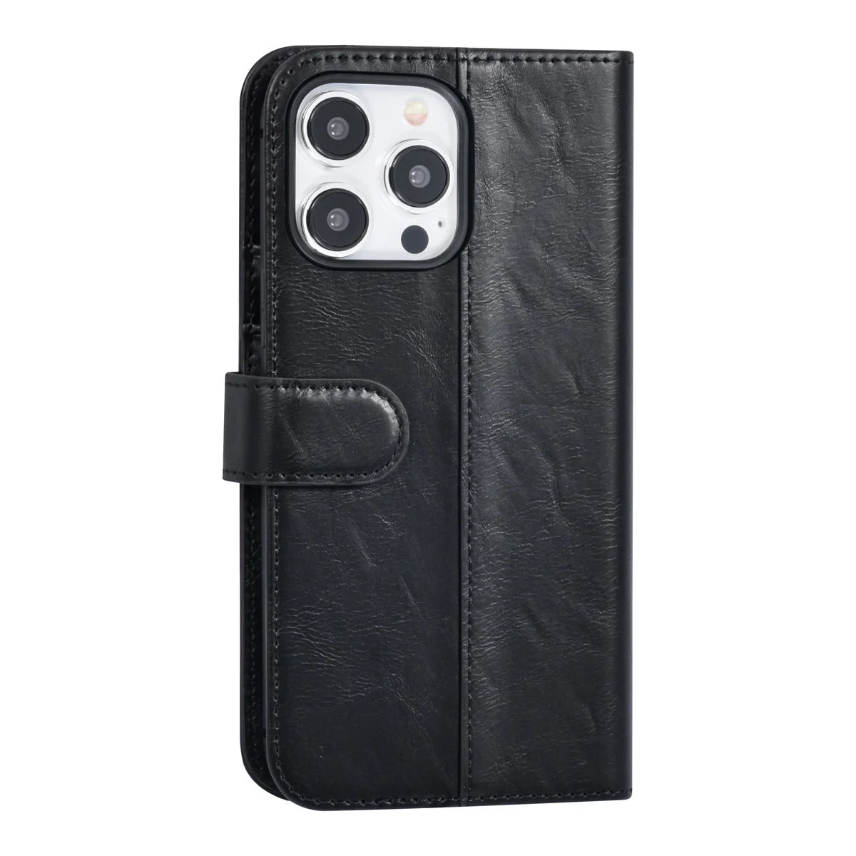 Tuniq iPhone 15 Pro Max - Θήκη Πορτοφόλι από Δερματίνη με Stand - Μαύρο